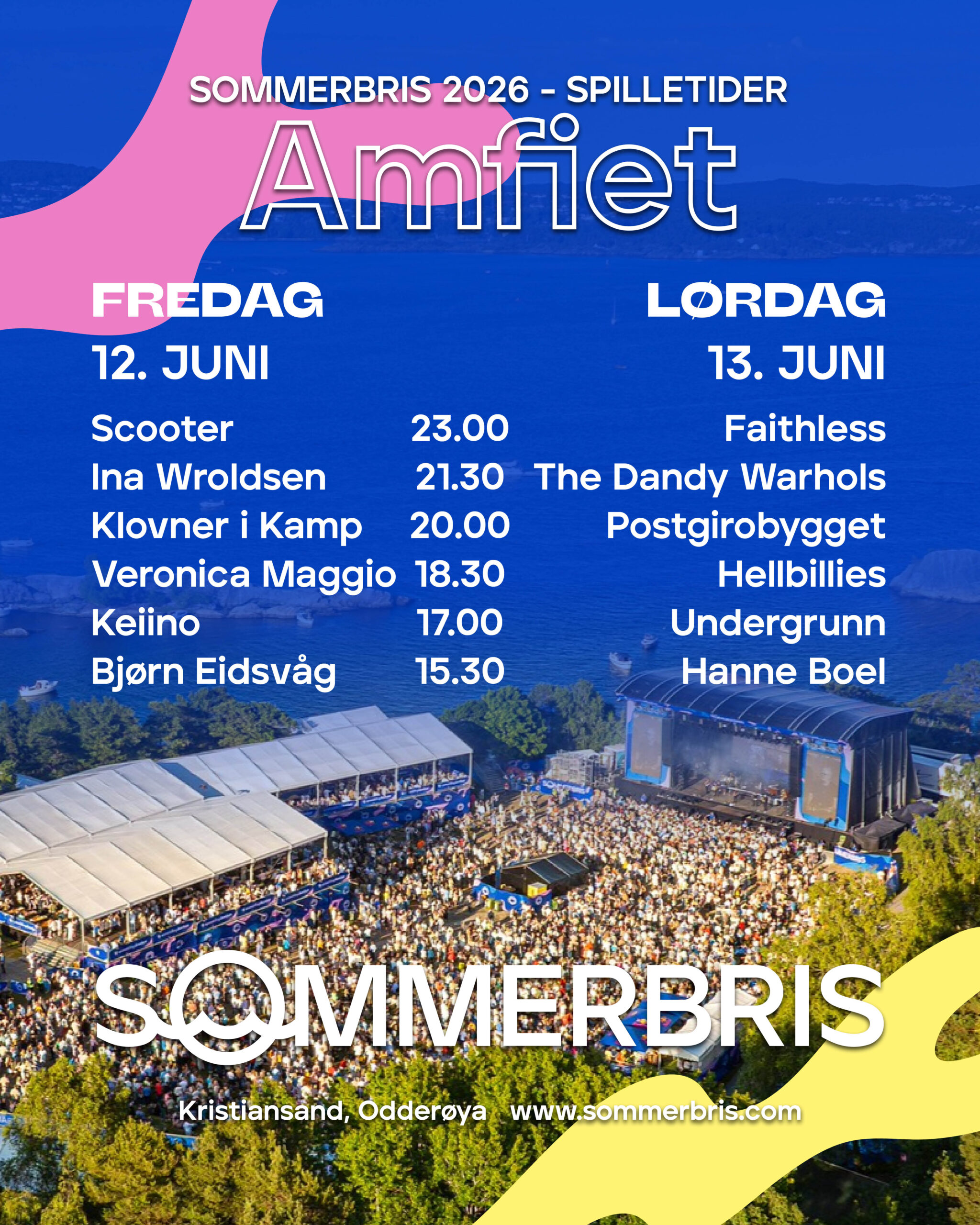 Spilletider Amfiet 2026